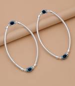 Blue color oxidised anklet