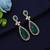 Green color kundan earrings