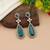 Rama green color kundan earrings