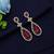 Magenta color kundan earrings