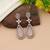 Light pink color kundan earrings