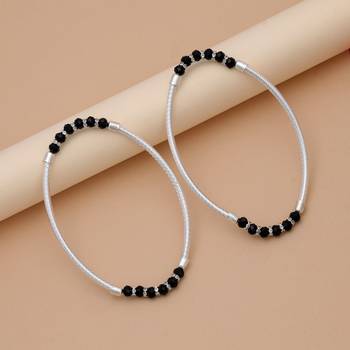 Black color oxidised anklet 1