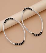 Black color oxidised anklet