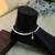 Silver color oxidised anklet