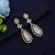 White color kundan earrings