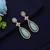 Pista green color kundan earrings