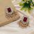 Maroon color kundan earrings