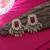 Maroon color kundan earrings