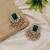 Green color kundan earrings