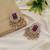 Magenta color kundan earrings