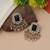 Black color kundan earrings