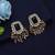 Black color kundan earrings