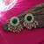 Green color kundan earrings