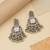White color kundan earrings