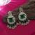 Green color kundan earrings