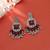 Maroon color kundan earrings