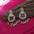 Magenta color kundan earrings