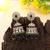 Black color kundan earrings