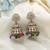 Multi color kundan earrings