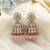 Light pink color kundan earrings