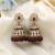Maroon color kundan earrings