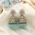 Firozi color kundan earrings