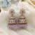 Light purple color kundan earrings