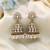 White color kundan earrings