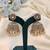 Gold color kundan earrings