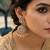Gold color kundan earrings