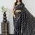 Black Color  Embroidery Work Silk Saree