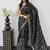 Black Color  Embroidery Work Silk Saree