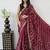 Maroon Color  Embroidery Work Silk Saree