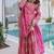 womens new pink color fendi crush with zari & sequins embroidered work