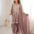 Womens new trending  fendy fabric with real mirror with coding embroidered lace work kurta set