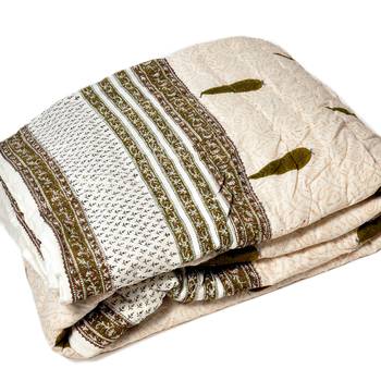 HandBlock Print WhiteBase Jaipuri Double 1