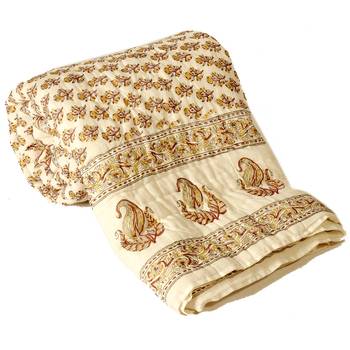 HandBlock FloralPrint Double Bed Jaipuri Razai 1