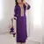 womens trending purple color natural crepe with real mirror lace work kurta set