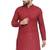 Maroon chikankari cotton embroidery men kurta