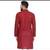 Maroon chikankari cotton embroidery men kurta