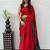 Red Color Heavy Mirror Work Satin Silk Saree