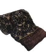 Designer Jaipuri Double Bed Brown Velvet