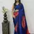Royal Blue Color Heavy Mirror Work Satin art silk saree