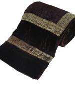 Jaipuri Dark Brown Double Bed Velvet