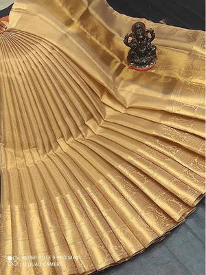 Beige tissue woven saree 3