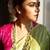 Parrot green art silk woven saree