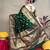 Green silk blend plain saree