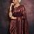 Maroon art silk woven saree