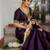 Purple silk blend woven saree