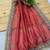 Red silk blend embroidered saree